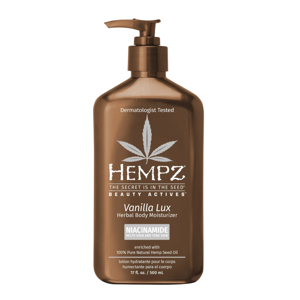 HEMPZ Vanilla Lux Herbal Body Moisturizer 500ml - Молочко для тіла з ніацинамідом "Ваніль Люкс" HEMPZ Vanilla Lux Herbal Body Moisturizer 500ml - Молочко для тіла з ніацинамідом "Ваніль Люкс"